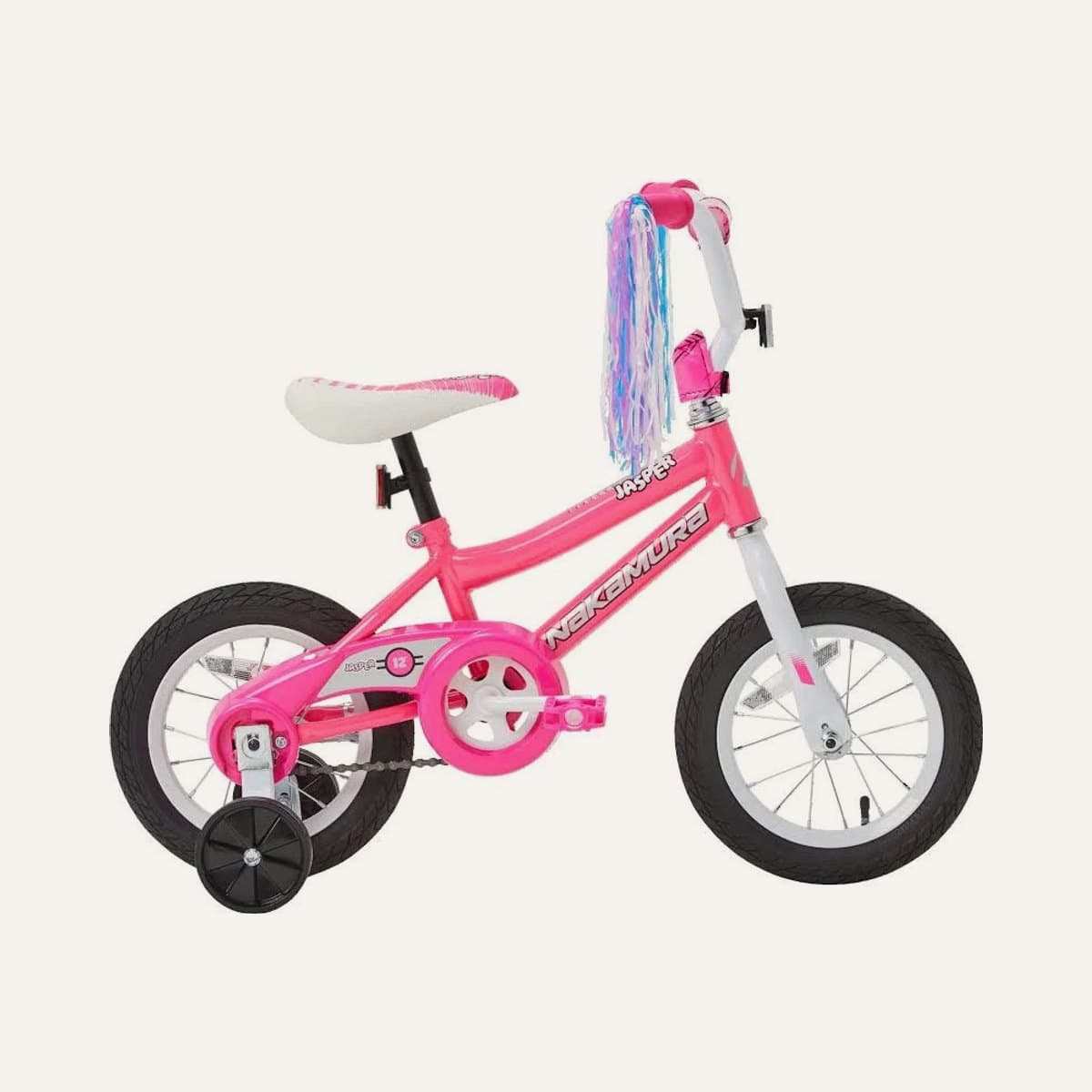 Nakamura Jasper 12 Kids Pink Bicycle with Training Wheels
